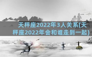 天秤座2022年3人关系(天秤座2022年会和谁走到一起)